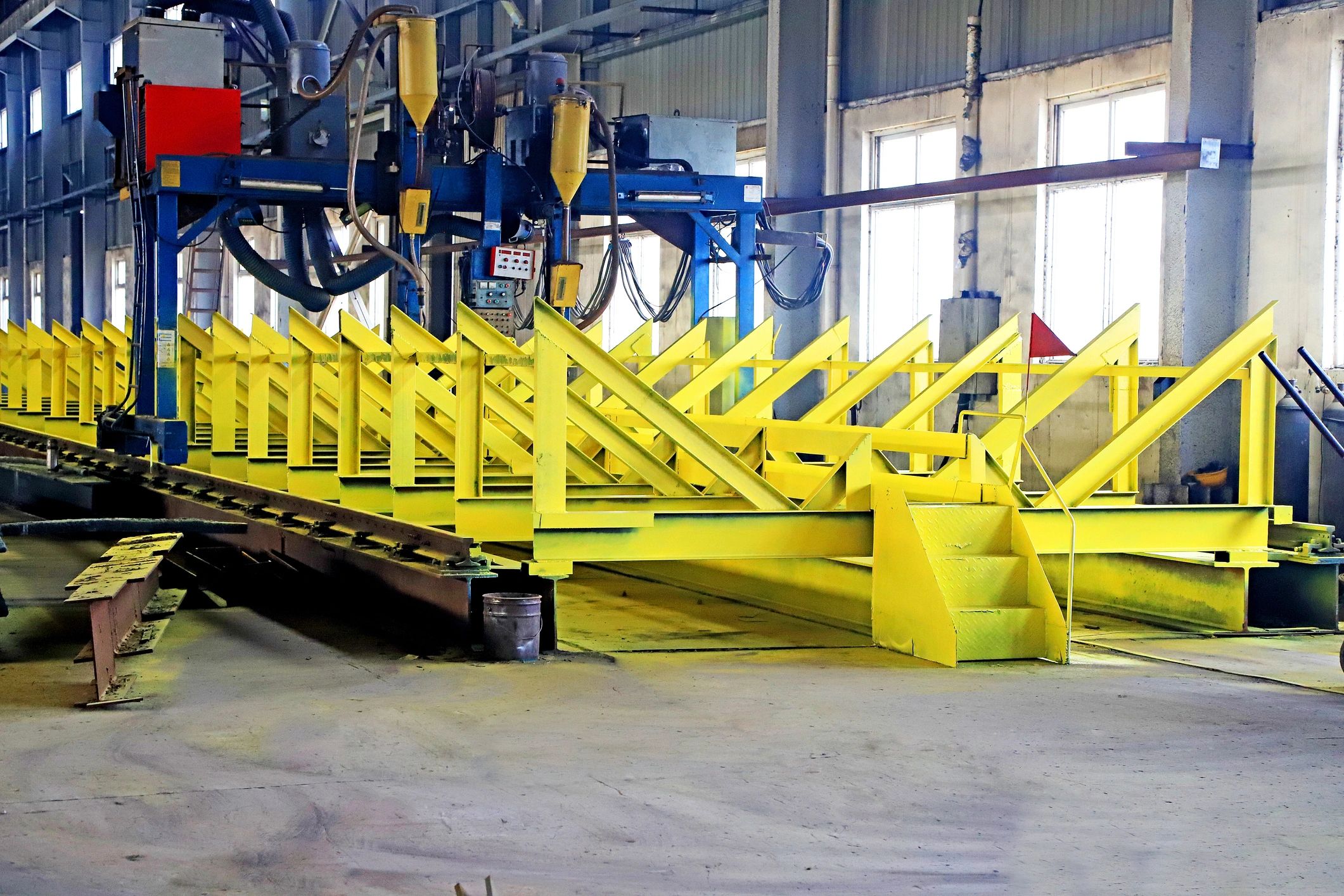 Advanced industrial robotics system operating in a modern production environment